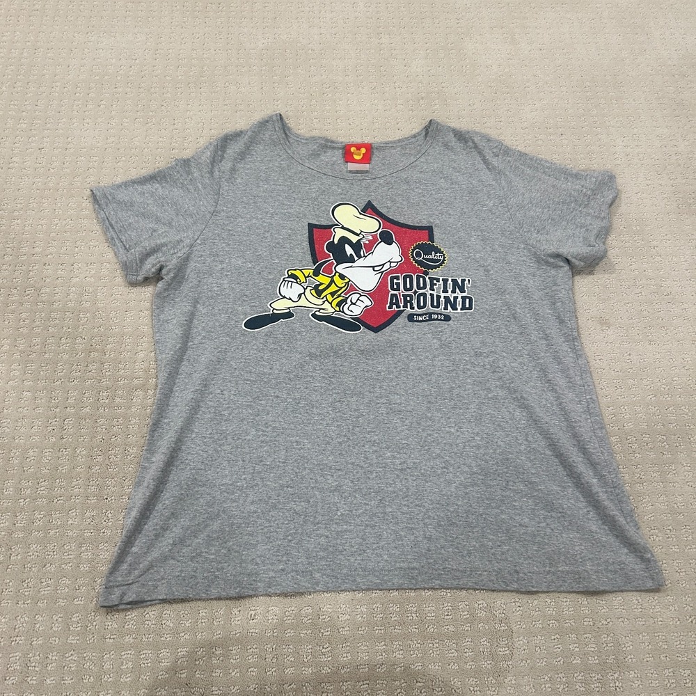 Vintage Disney Goofey Graphic T-Shirt Women's 2XL Gray
